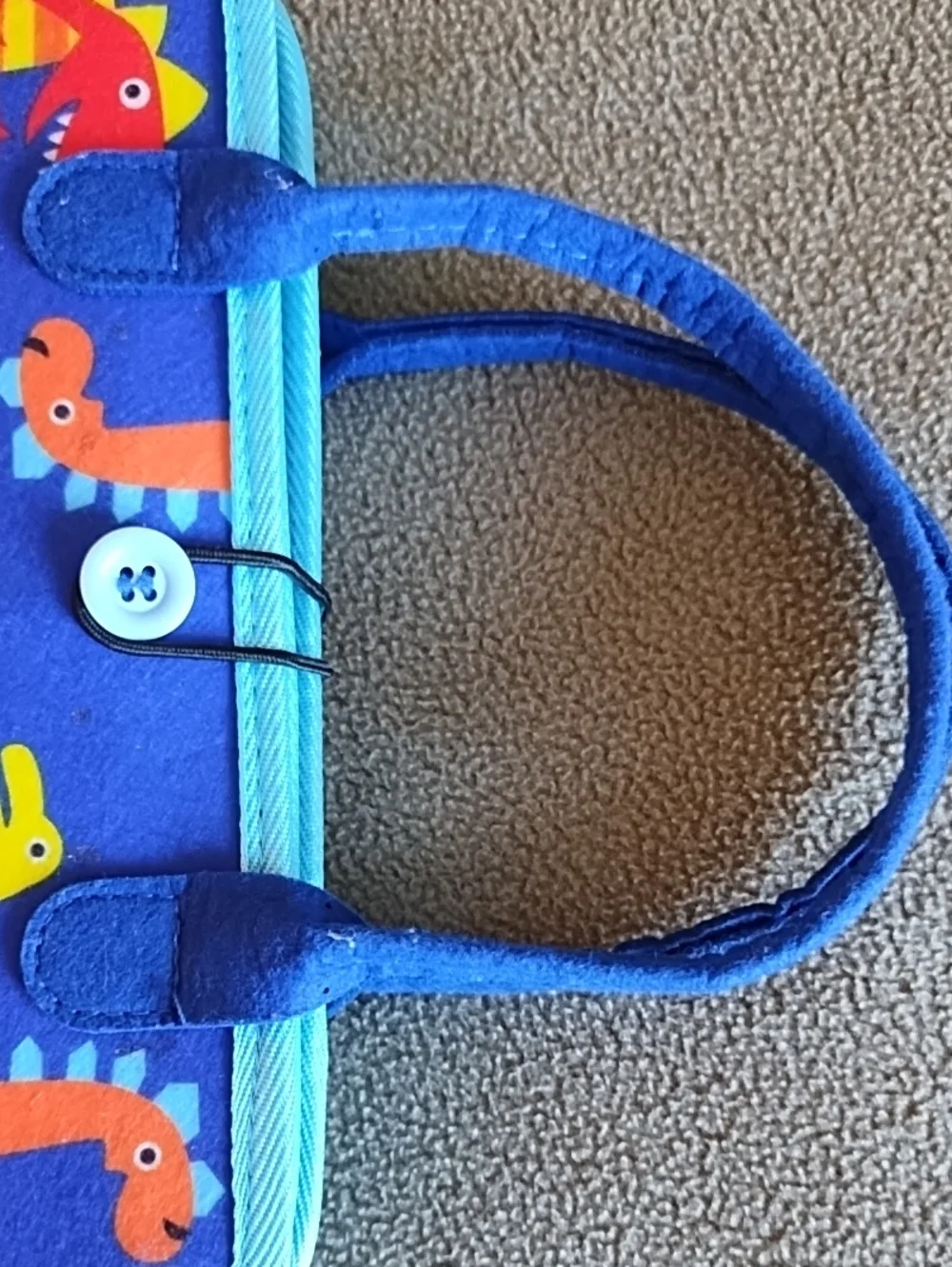 Esjay Toddler Busy Board Sensory Play Travel Companion Portable Dinosaurs Blue